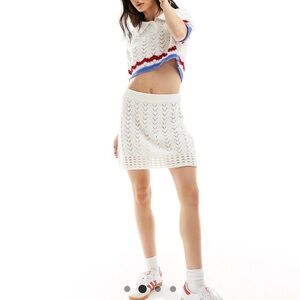 Asos cropped polo and skirt set